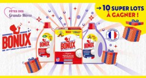 10 lots de lessives BONUX offerts (30€ chaque)