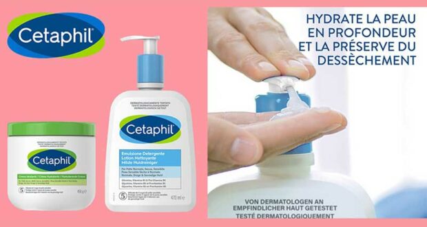 20 lots de 2 produits de soin Cetaphil offerts