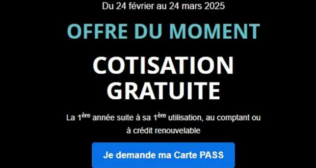 Carte PASS Carrefour gratuite pendant 1 an