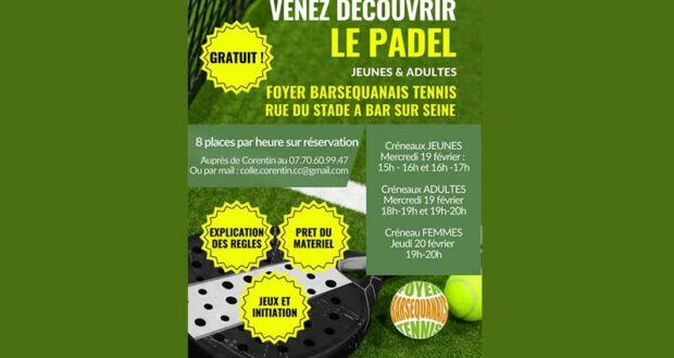 Initiation gratuite au Padel